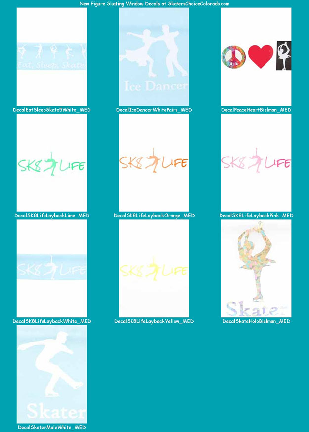 Window Decals for Figure Skaters at Skater's Choice
